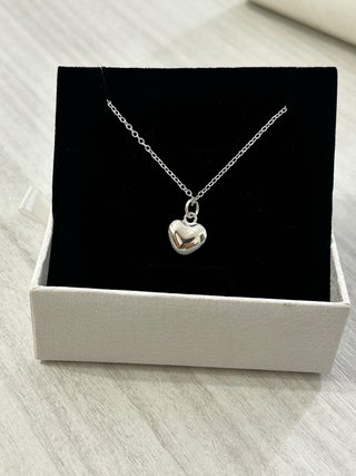 Collana Cuore Bombato Argento 925