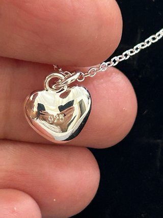 Collana Cuore Bombato Argento 925