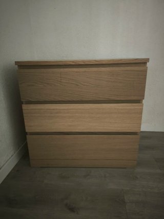 Cómoda 3 cajones Ikea madera