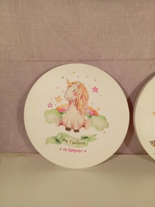 Cuadros Infantiles Unicornio y Elefante