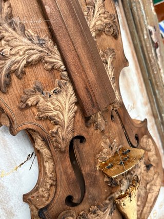 Violín Decorativo Madera Lijada