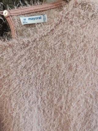 Jersey niña peluche rosa Mayoral