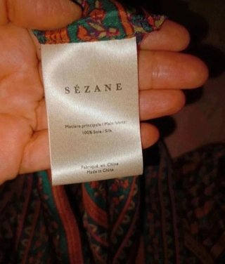 Blusa Sézane Seda T.38 Nueva