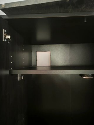 Armario puertas batientes Ikea negro
