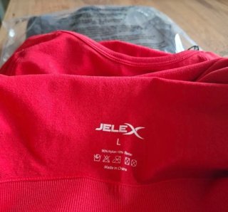 Camiseta deportiva JELEX roja talla única 6e unid.
