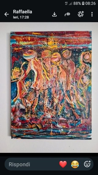 Quadro arte contemporanea 30x40 acrilico