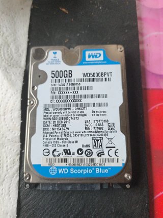 Disco Duro 500GB WD Scorpio Blue 2.5