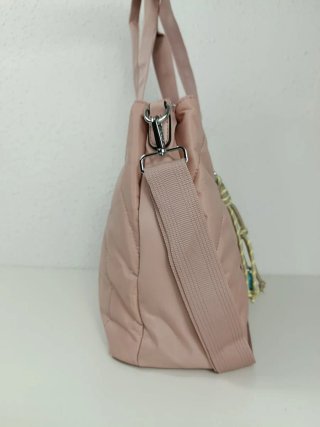 Bolso tote impermeable rosa laptop 15.6