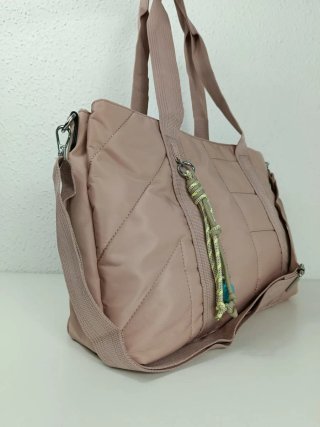 Bolso tote impermeable rosa laptop 15.6