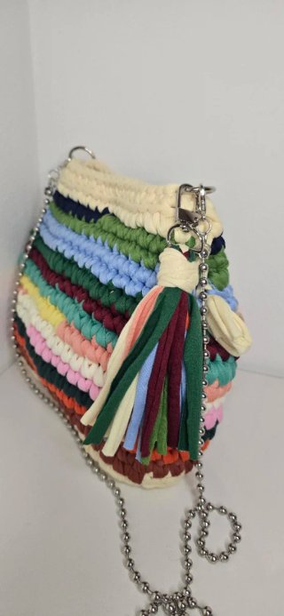Borsa uncinetto tracolla multicolor