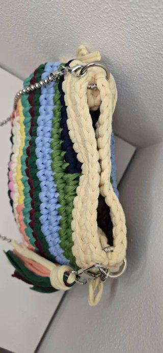 Borsa uncinetto tracolla multicolor