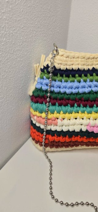 Borsa uncinetto tracolla multicolor