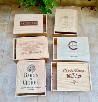 Cajas madera con tapa estanterías armarios muebles