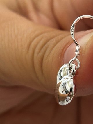 Orecchini Cuore Bombato Argento 925