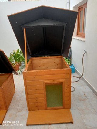 Caseta de madera para perro