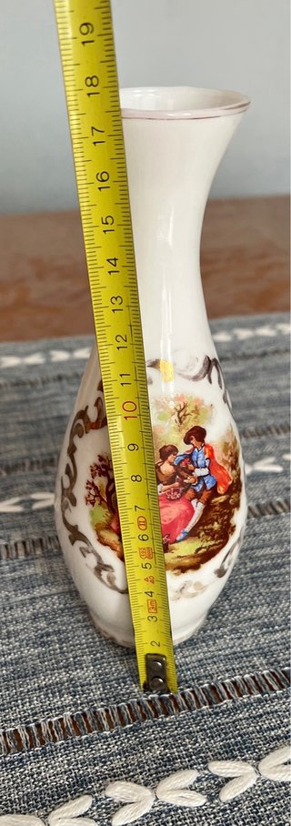 Jarrón Soliflor Escena Romántica Porcelana