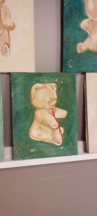 Cuadros Óleo Ositos 37x27 cm