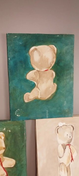 Cuadros Óleo Ositos 37x27 cm