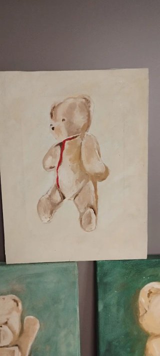 Cuadros Óleo Ositos 37x27 cm