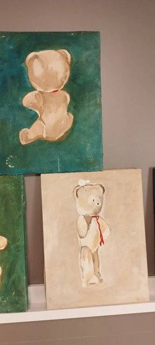 Cuadros Óleo Ositos 37x27 cm