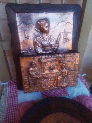 Lote de antigüedades en cobre