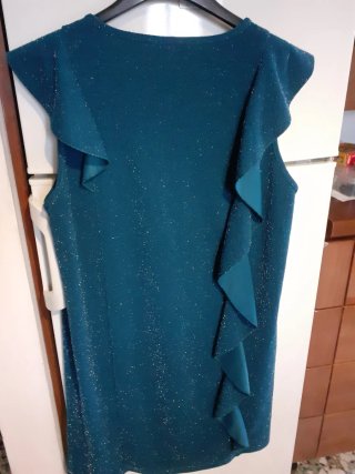 Abito donna blu con glitter
