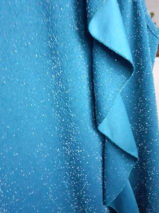 Abito donna blu con glitter