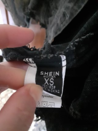 Giacca jeans corta nera/grigia xs