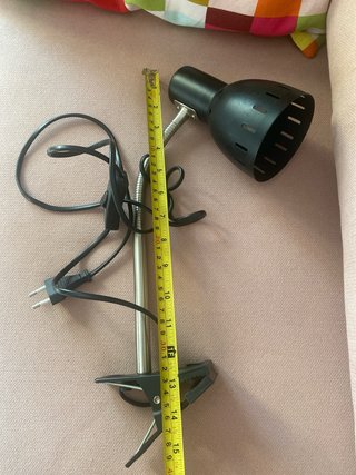 Lámpara Escritorio Pinza Flexible Negra