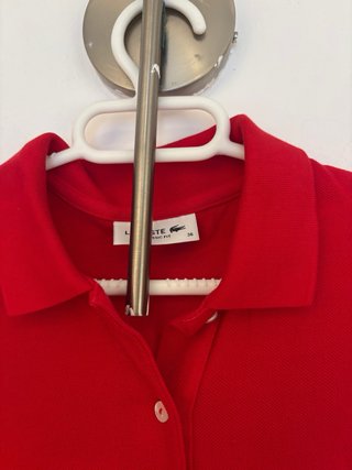 Polo Lacoste Rojo Mujer