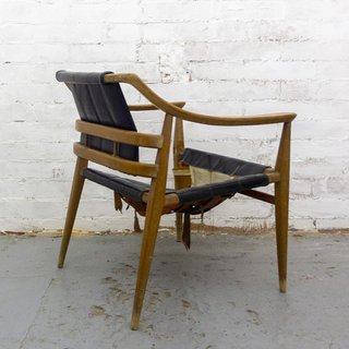 Butaca Nórdica Años 60 Cuero y Madera