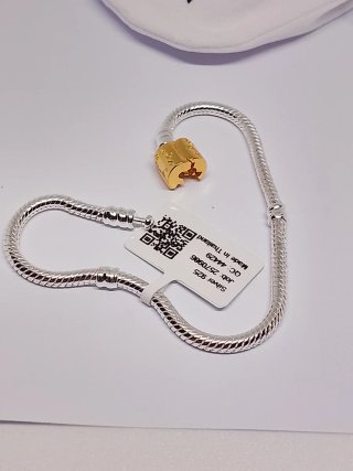 Pulsera Pandora 19cm Barril Dorado fino