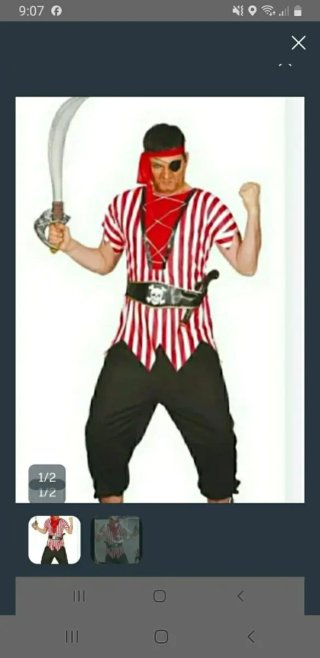Costume da Pirata Taglia L Feste Guirca