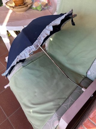 Sombrilla para cochecito de bebé azul