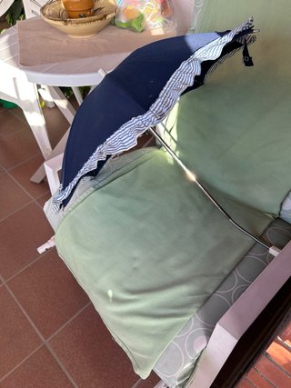 Sombrilla para cochecito de bebé azul