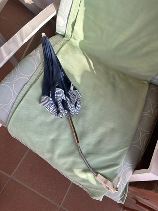 Sombrilla para cochecito de bebé azul