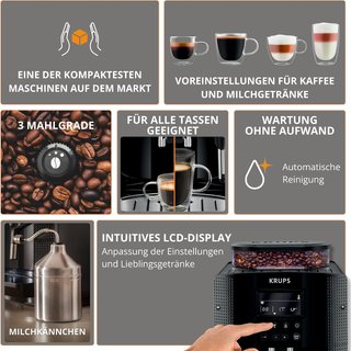 Cafetera Krups Essential YY8135FD Negra