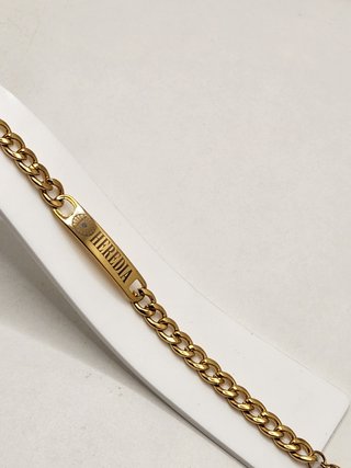 Pulsera esclava chapada en oro Heredia
