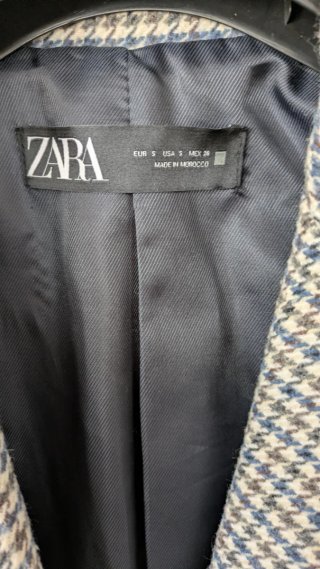 Abrigo ligero algodón pata de gallo Zara