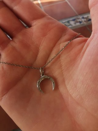 Collar Plata Luna Circonitas