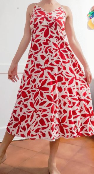 Vestido estampado floral V-neck tirantes