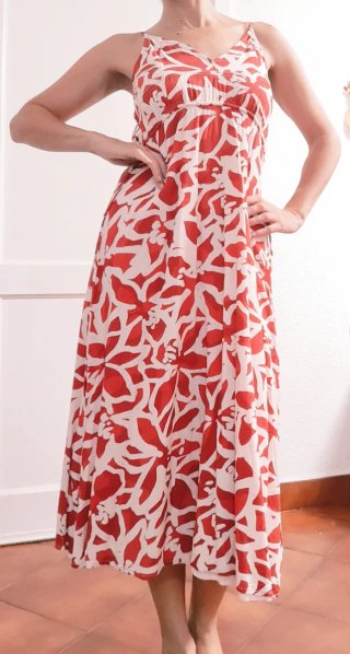 Vestido estampado floral V-neck tirantes