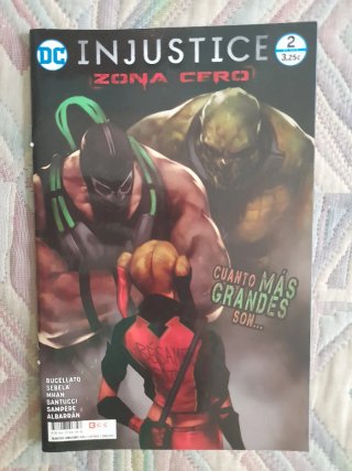 Cómic Injustice Zona Cero lote.