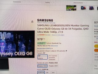 Monitor Samsung Odyssey G8 OLED 34