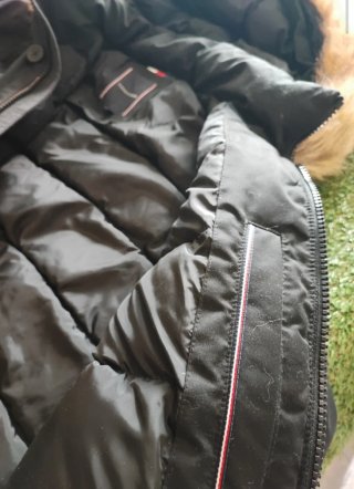 Giacca Tommy Hilfiger con pelliccia Nero Tg.M