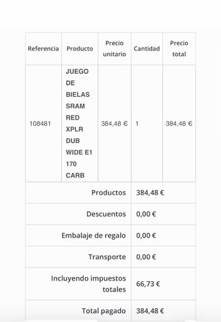 Bielas SRAM RED DUB 170mm