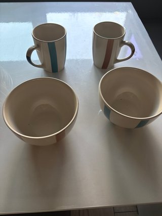 Tazas y boles de cerámica