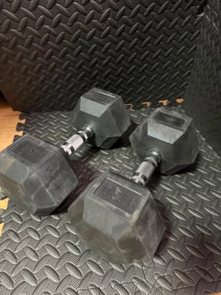 Mancuernas hexagonales 17.5kg (par)