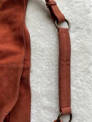 Borsa vitello scamosciato ruggine vintage UPIM