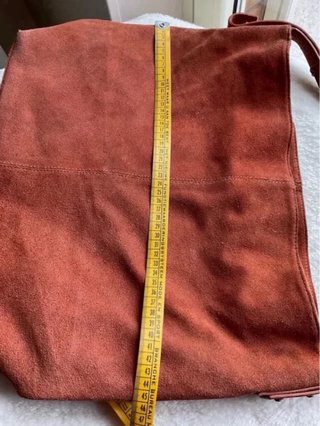 Borsa vitello scamosciato ruggine vintage UPIM